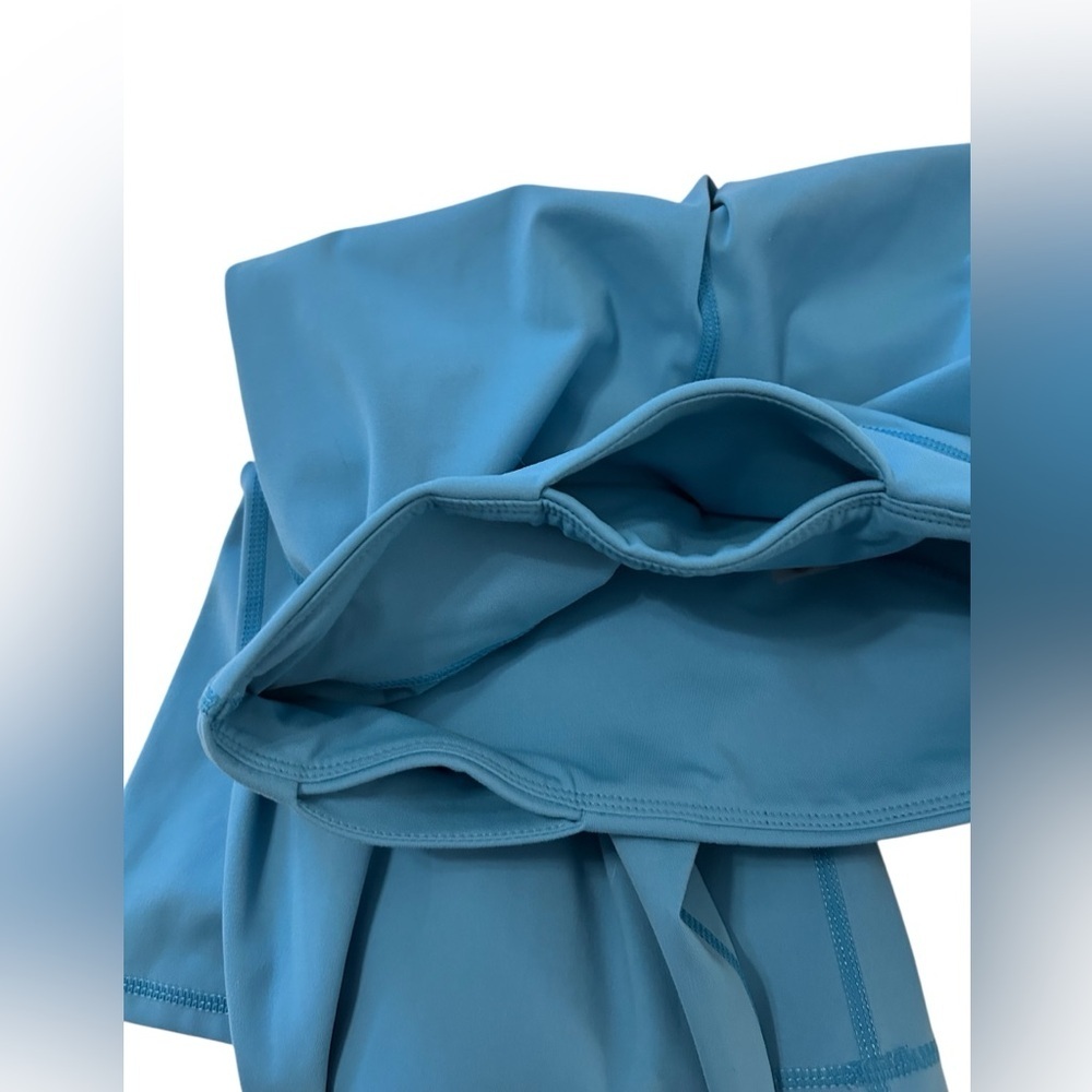 New MONO B Women’s Contour Seam Flared Leggings Color Blue Jay Size Small NWT - Picture 2 of 11